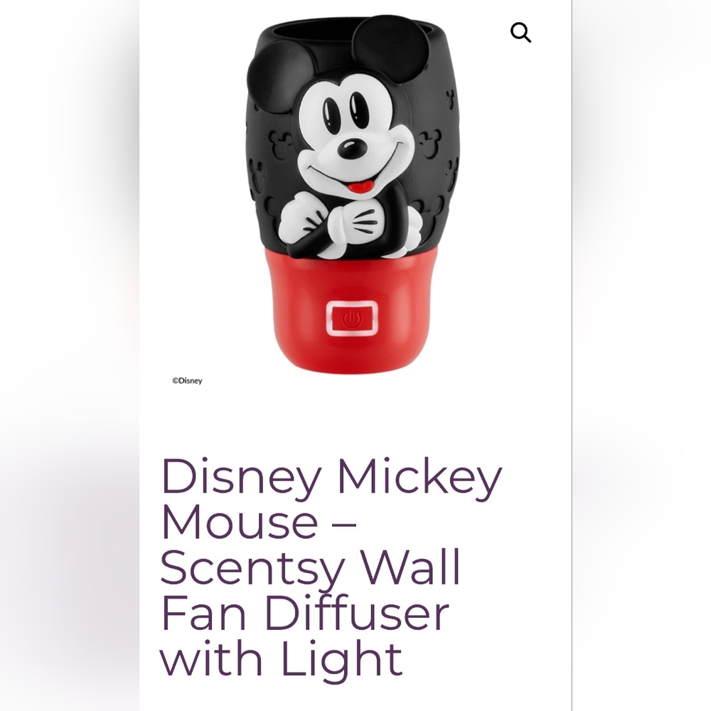 Mickey Mouse Scentsy Wall Fan Diffuser